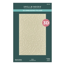Spellbinders Embossing Folder - 3D Bibi's Musical Notes / Musical Notes